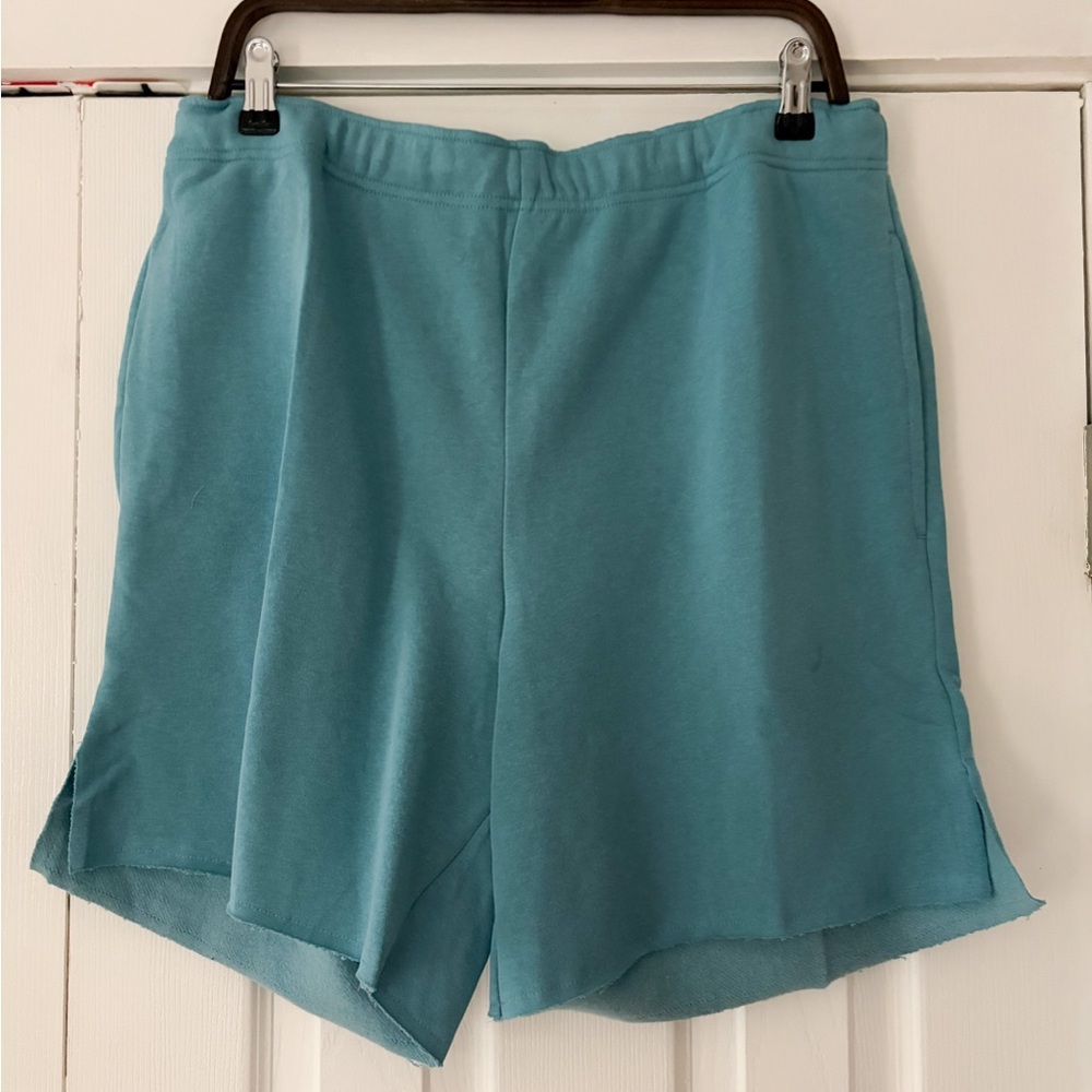 Nia Teal Athletic Sweat‎ Shorts Size Large NWT